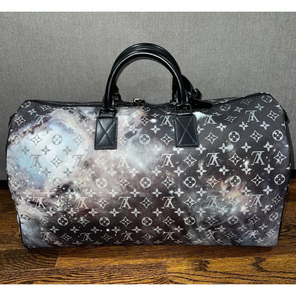 Louis Vuitton Keepall Bandouliere 50 Galaxy Black Duffle Weekend Travel Bag - Picture 5 of 10